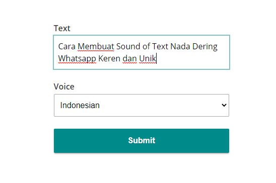 Sound of Text WhatsApp Unik Dan Keren