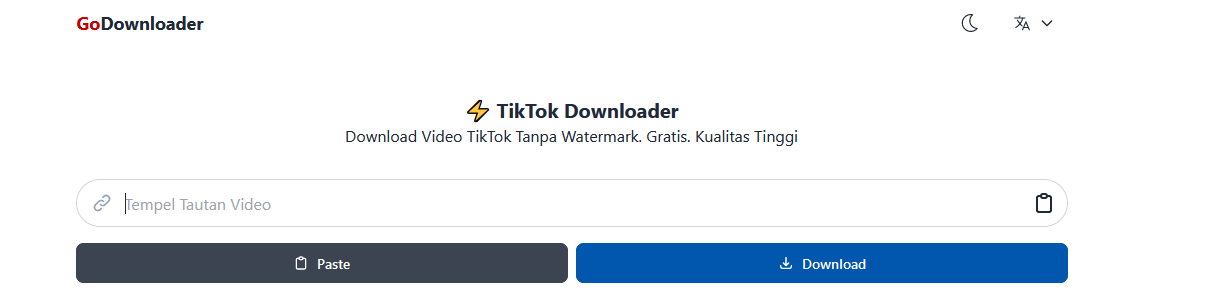 Cara Download Video TikTok Menggunakan Situs GoDownloader