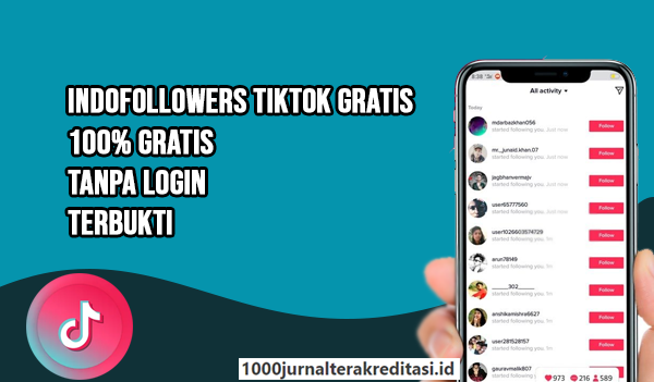 Indofollowers TikTok tambah follower like dan jam tayang gratis